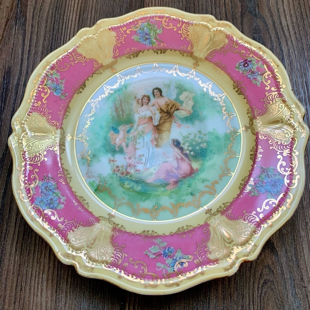 Oeg royal austria Hand Painted Plate Victorian Style 8” - Picture 2 of 14